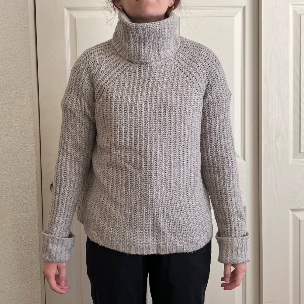 BP Cozy Gray Turtleneck Sweater